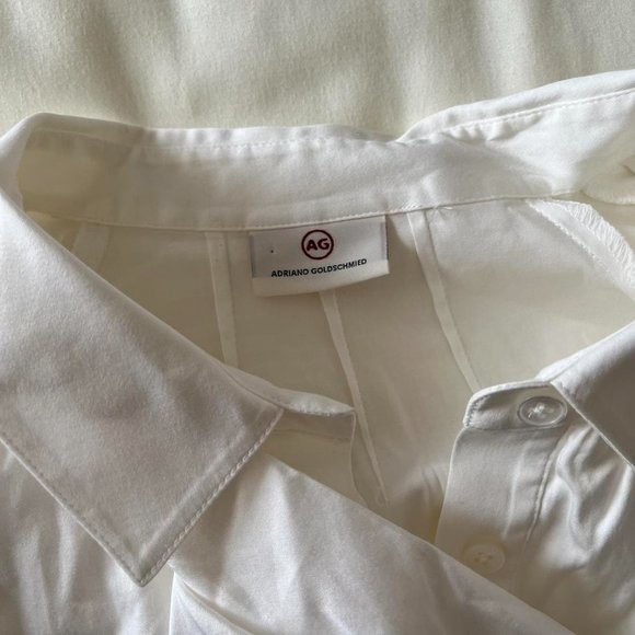 Adriano Goldschmeid white Marina Short-Sleeve Ruffled Top‎ - Picture 5 of 9